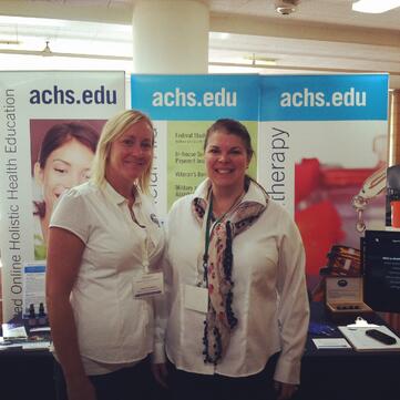 ACHS Dean of Admissions Amy Swinehart and ACHS Graduate Lora Cantele