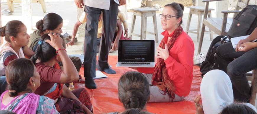 Dorene Petersen teaching women in Nepal