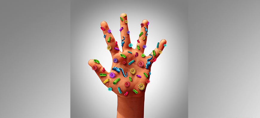 germs on hand image