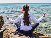 woman meditating