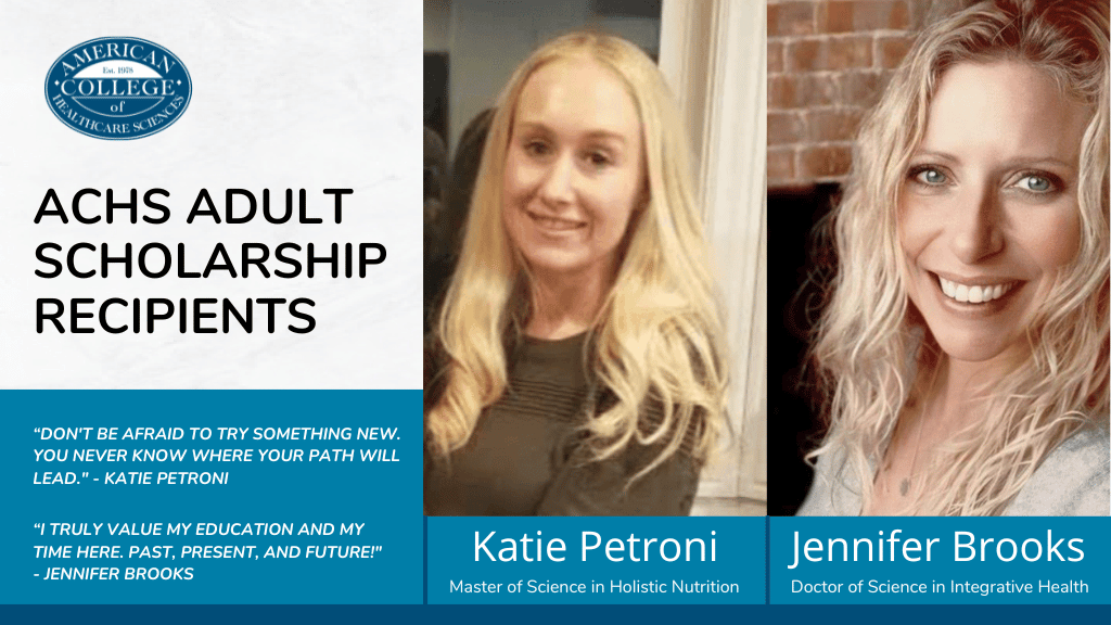 ACHS Adult Scholarship recipients Katie Petroni and Jennifer Brooks